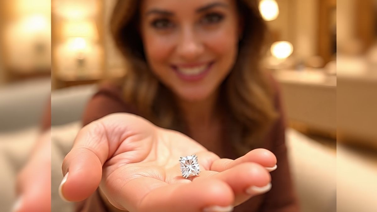 woman showing Diamond 