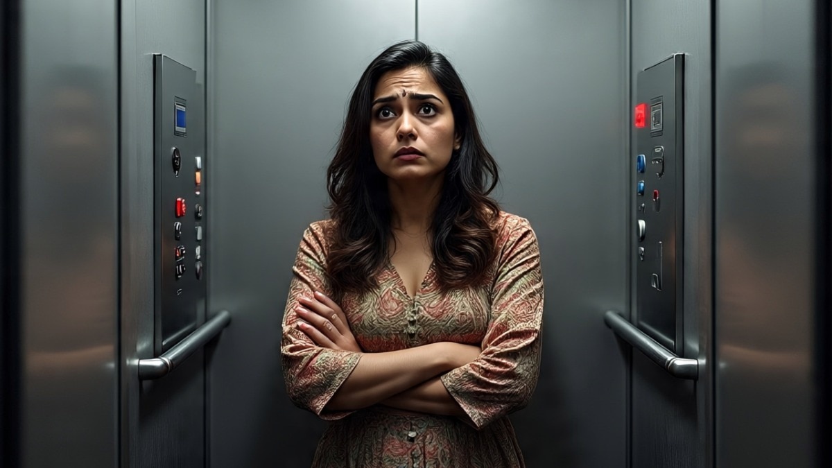 मेड 13वें फ्लोर से नीचे उतर रही थी.(Photo: AI-generated)