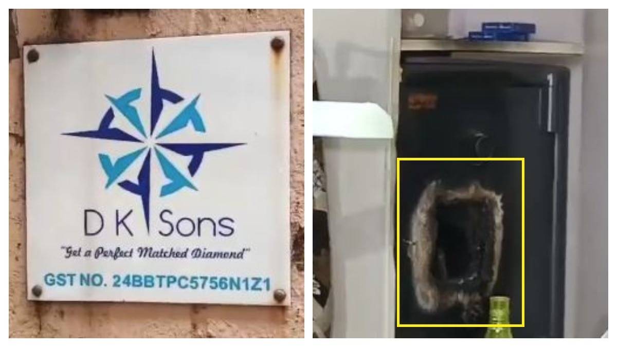 सूरत में 25 करोड़ की हीरा चोरी, गैस कटर से तिजोरी काट चोर फरार, CCTV डीवीआर  भी ले गए साथ - 25 crore diamond heist in Surat Thieves cut open safe with