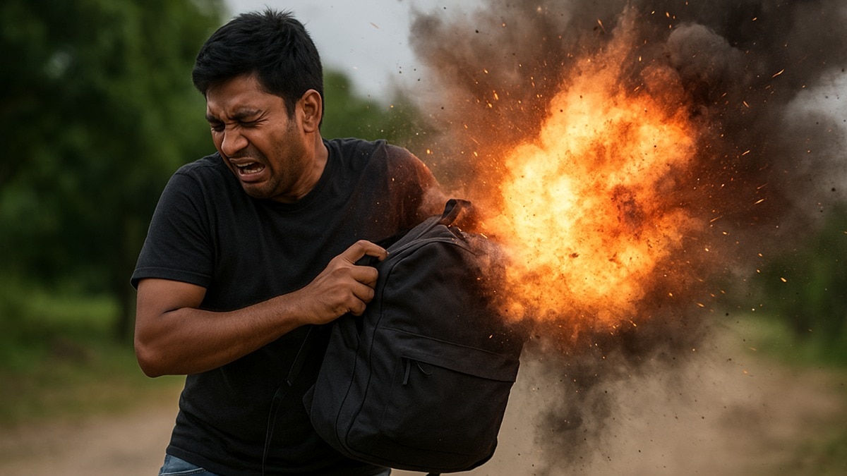  स्कूल के पास धमाका. (Photo: AI-generated)