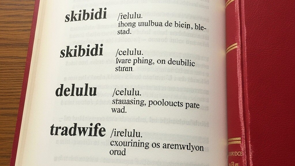 Skibidi, Delulu, और Tradwife शब्द Cambridge Dictionary में शामिल किए गए हैं. (Photo: AI Generated)