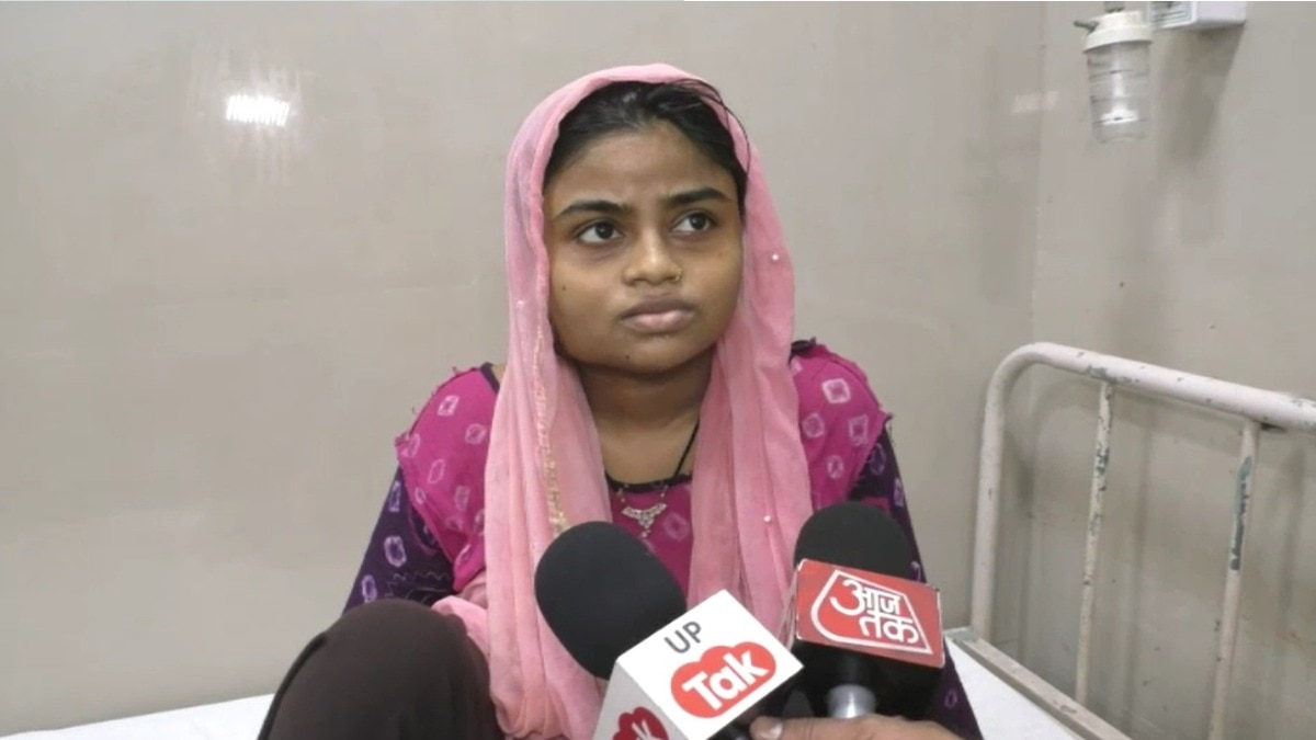 रिजवाना, जिन्होंने भर्ती नहीं करने पर अस्पताल के बाहर बच्चे को दिया जन्म. (Photo: Screengrab)