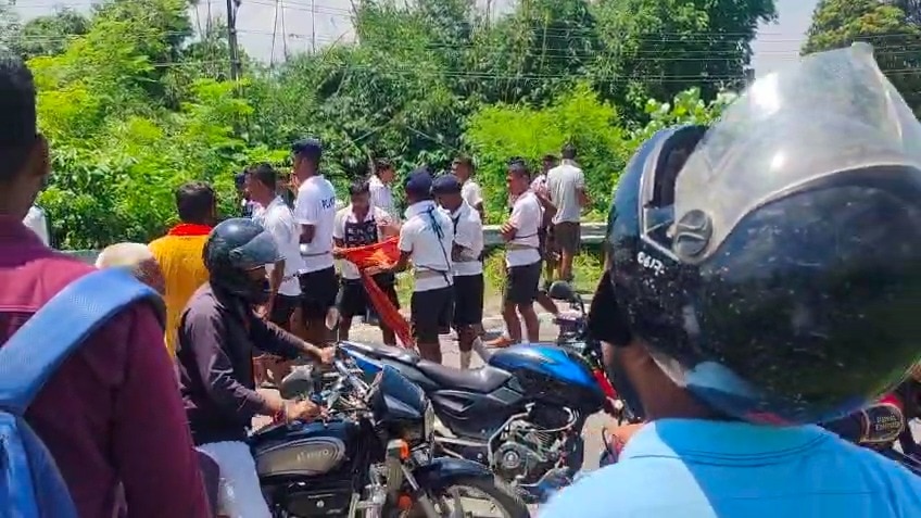 NH-31 पर खौफनाक हादसा.(Photo: Sourabh Kumar/ITG)