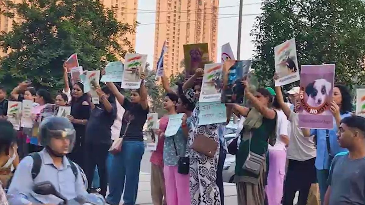 डॉग लवर्स ने सड़कों पर किया प्रदर्शन. (Photo: ITG)