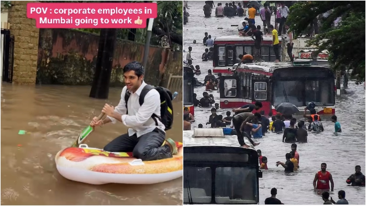 बारिश के बाद मुंबई का हाल, कंटेंट क्रिएटर का वीडियो वायरल (Photo: @katariaaryann / Instagram)