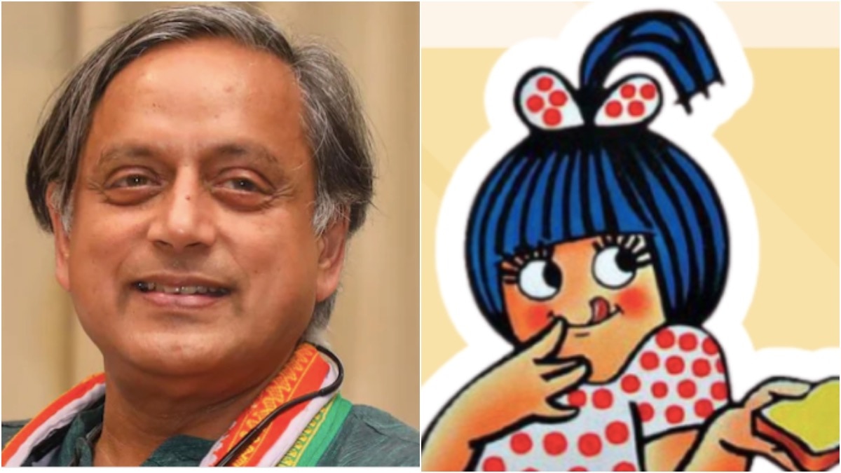 शशि थरूर की फैमिली से है फेमस अमूल गर्ल!  Photo: PTI (File Photo) | Amul Girl Logo (Courtesy: Amul)