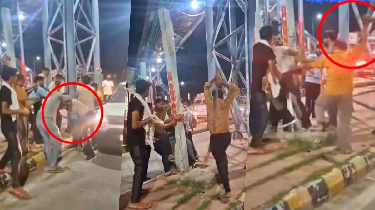 Video of a fight at Meerut toll plaza goes viral (Photo: screengrab)