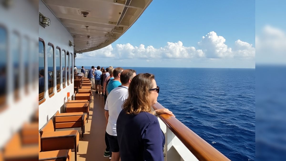 एक क्रूज लाइन ने बुजुर्गों को एक गोल्डन पासपोर्ट का ऑफर दिया है, इसके तहत 3 साल तक 140 देशों के समुद्री यात्रा का मौका मिलेगा (Photo - AI generated)