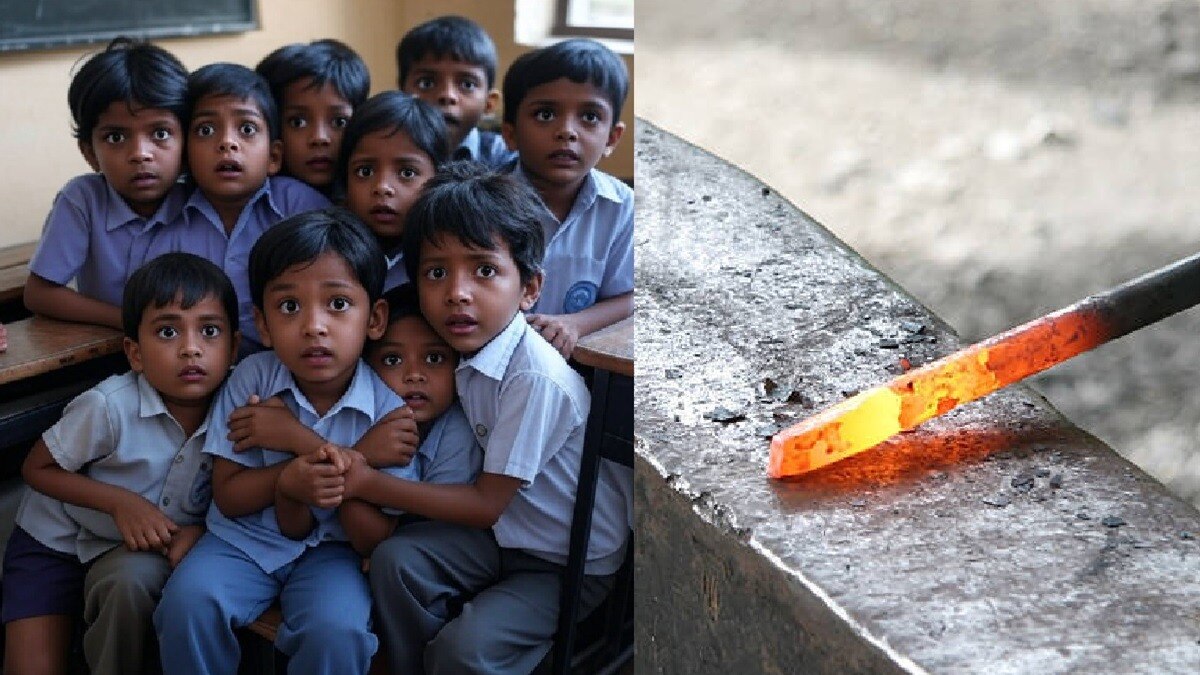 पुलिस ने आरोपी शिक्षक को हिरासत में ले लिया है (फोटो-Grok)