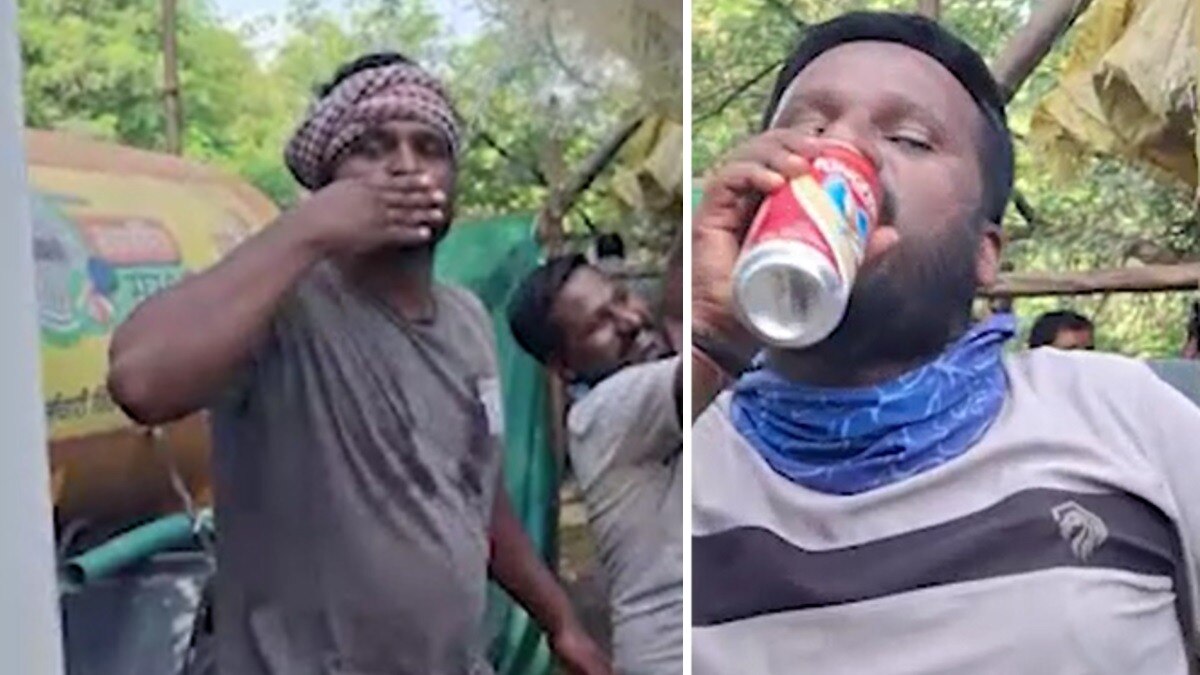 डांस के साथ छलकी बीयर.(Photo: Screengrab)