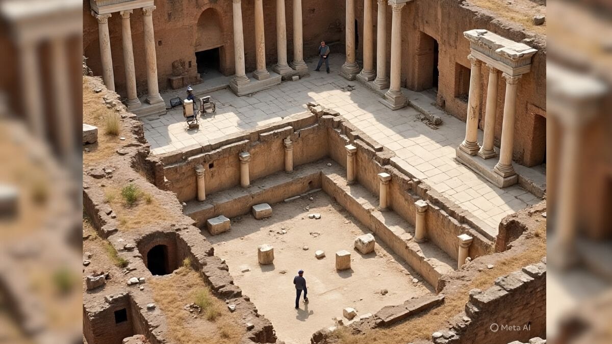 तुर्की में खुदाई के दौरान 1700 साल पुराना आलीशान रोमन स्नानागार मिला (Photo - AI Generated)