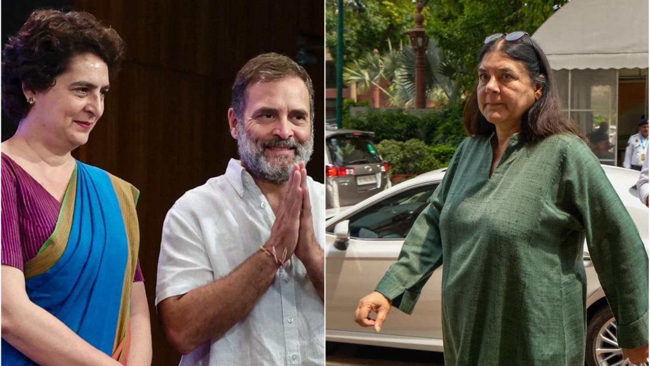Rahul, Priyanka (left) and Maneka Gandhi welcomed Supreme Court's revised order on stray dogs.