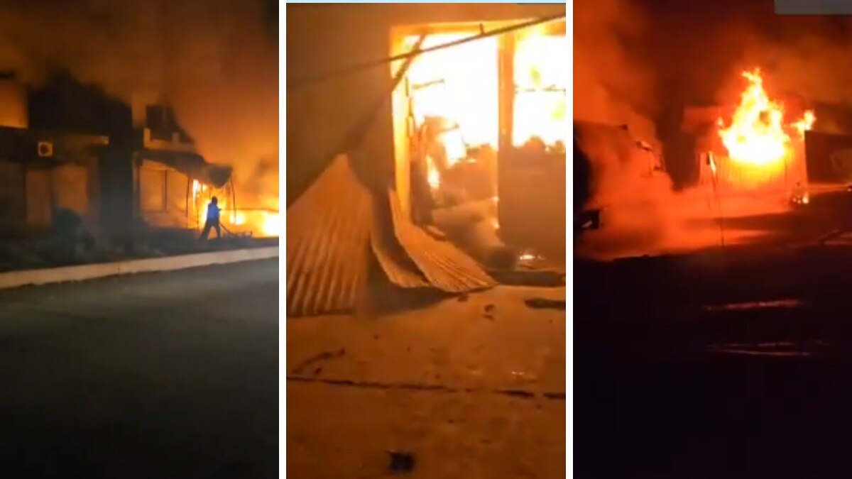 An LPG tanker exploded after colliding with a car on the Hoshiarpur-Jalandhar national highway