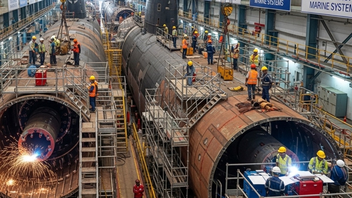 जर्मन AIP तकनीक से भारत में 6 पनडुब्बियां बनेंगी (Photo: AI-generated)