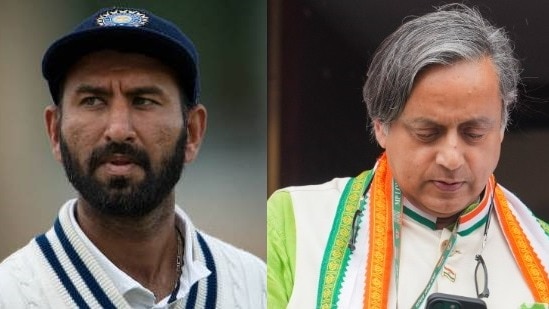 Cheteshwar Pujara and Shashi Tharoor