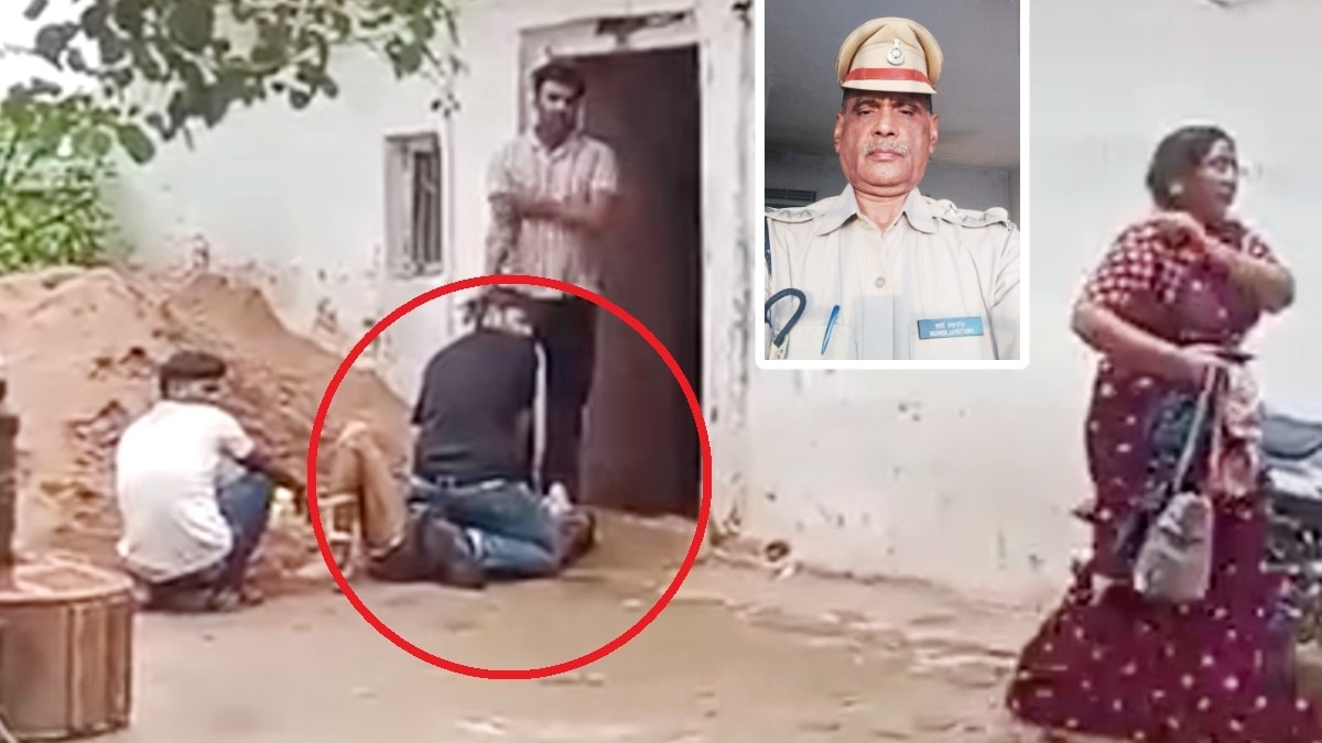  रिटायर्ड DSP के साथ अमानवीयता.(Photo: Screengrab)