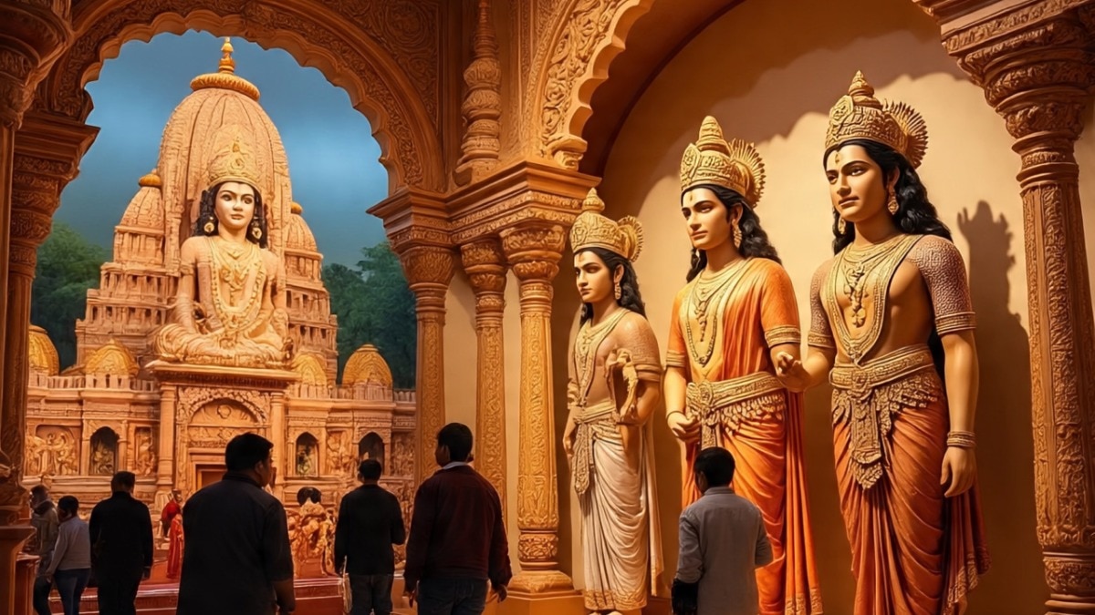 अयोध्या राम मंदिर परिसर में बनेगा वैक्स म्यूजियम.(photo: AI-generated)