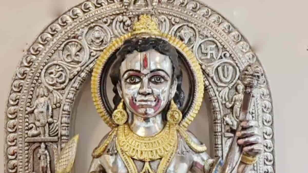 5 फीट चांदी की श्री राम की मूर्ति (Photo: Screengrab)
