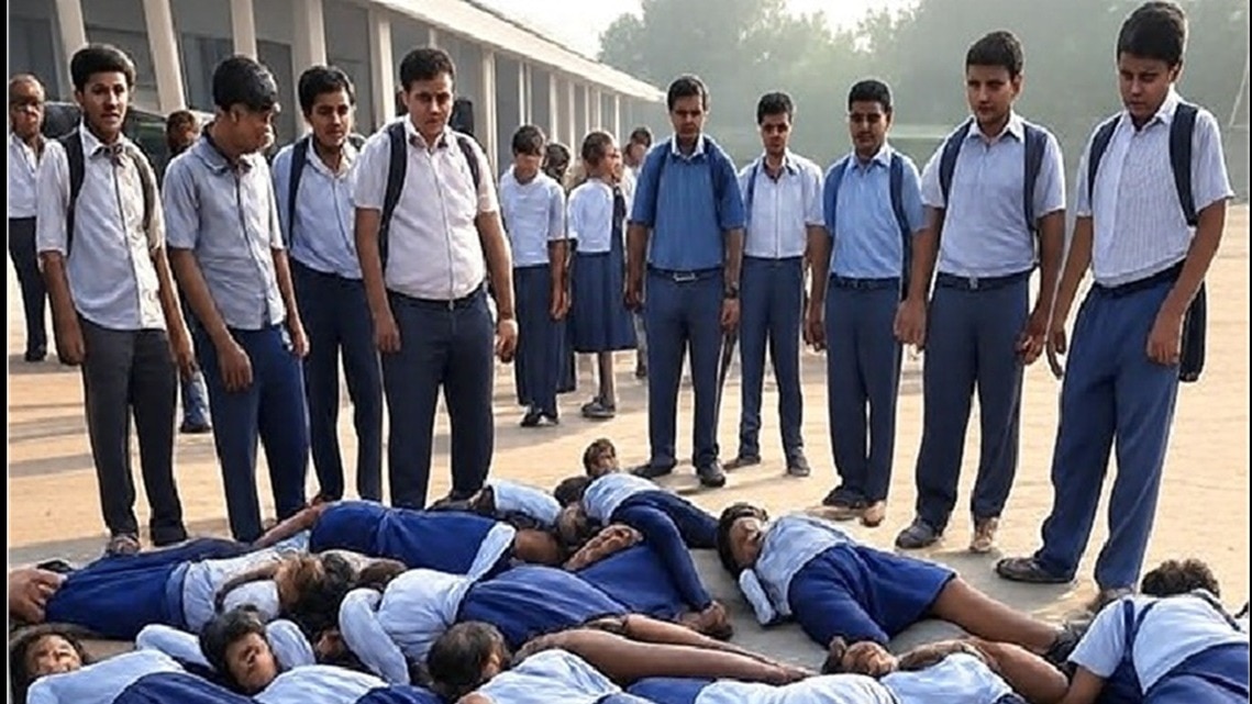 स्कूल के कई बच्चे दूषित पानी पीने से बीमार हो गए (फोटो-Grok)