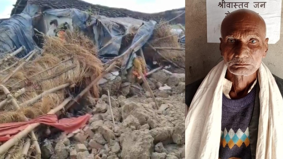 कच्चे मकान की दीवार भरभराकर गिर गई.(Photo: Siddhartha Gupta/ITG)