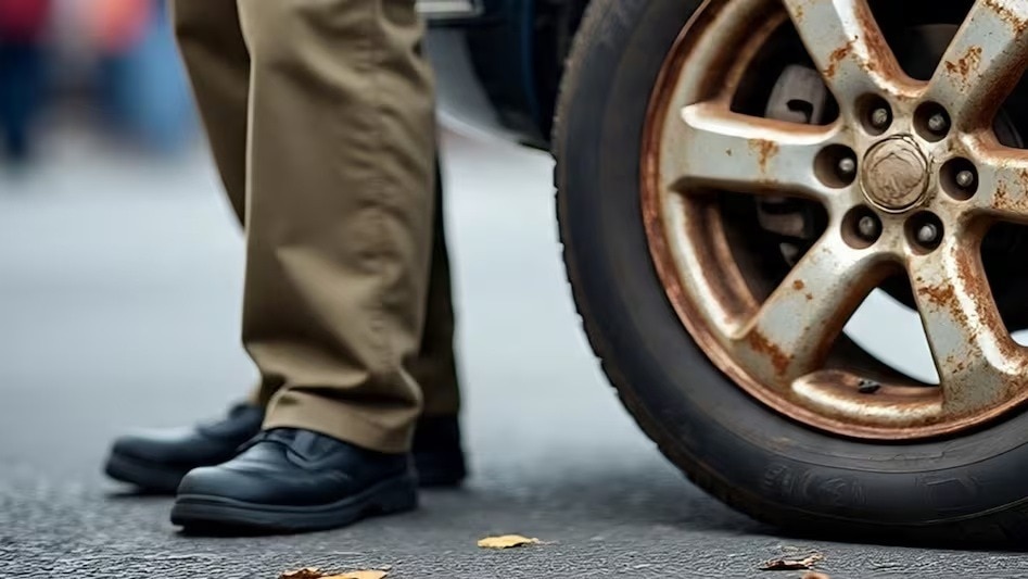 इंजीनियर ने इंस्पेक्टर पर चढ़ाई कार. (Photo: AI-generated)