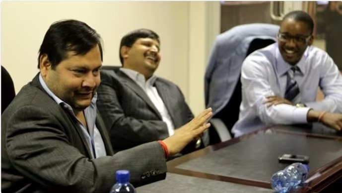 File photo of Ajay Gupta, Atul Gupta and Duduzane Zuma. (Source: Getty Images)
