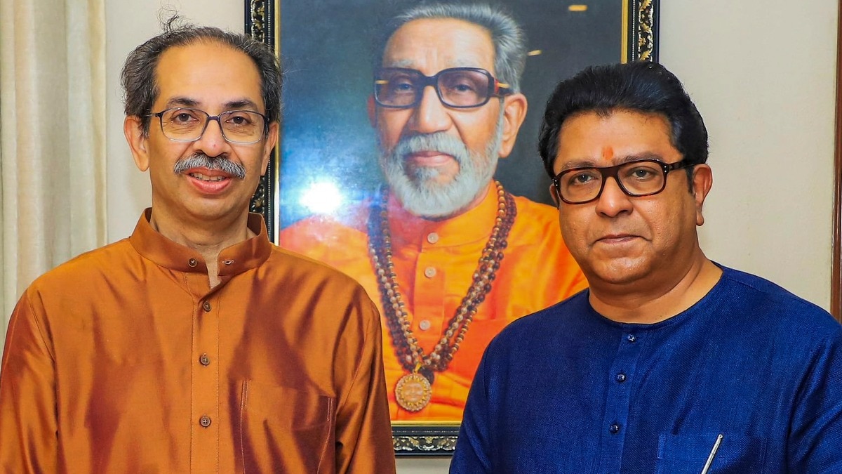 Uddhav Thackeray with Raj Thackeray during the former's birthday celebration. (PTI/ File)