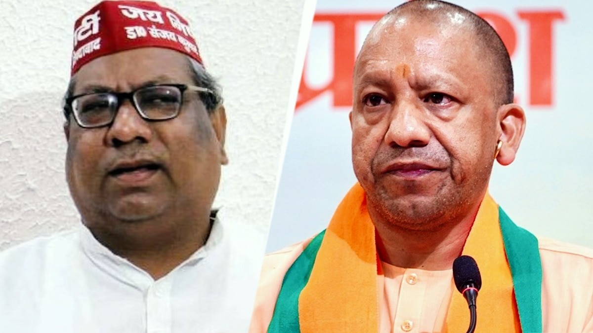 Sanjay Nishad with Yogi Adityanath