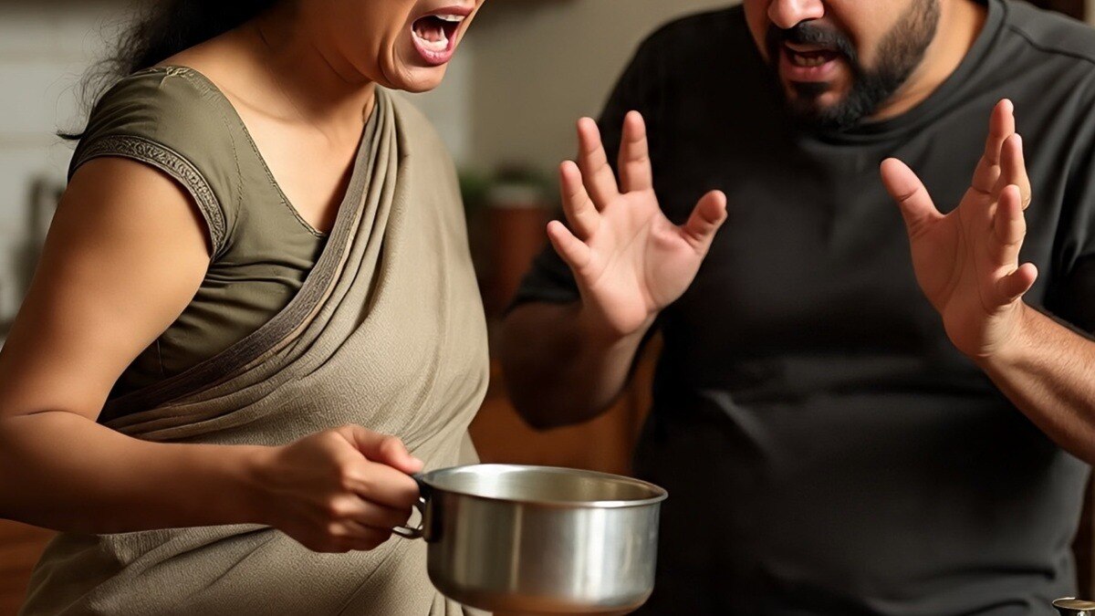 गाजियाबाद में घरेलू विवाद में महिला ने पति के मुंह पर फेंकी खौलती चाय (Photo: AI Image)