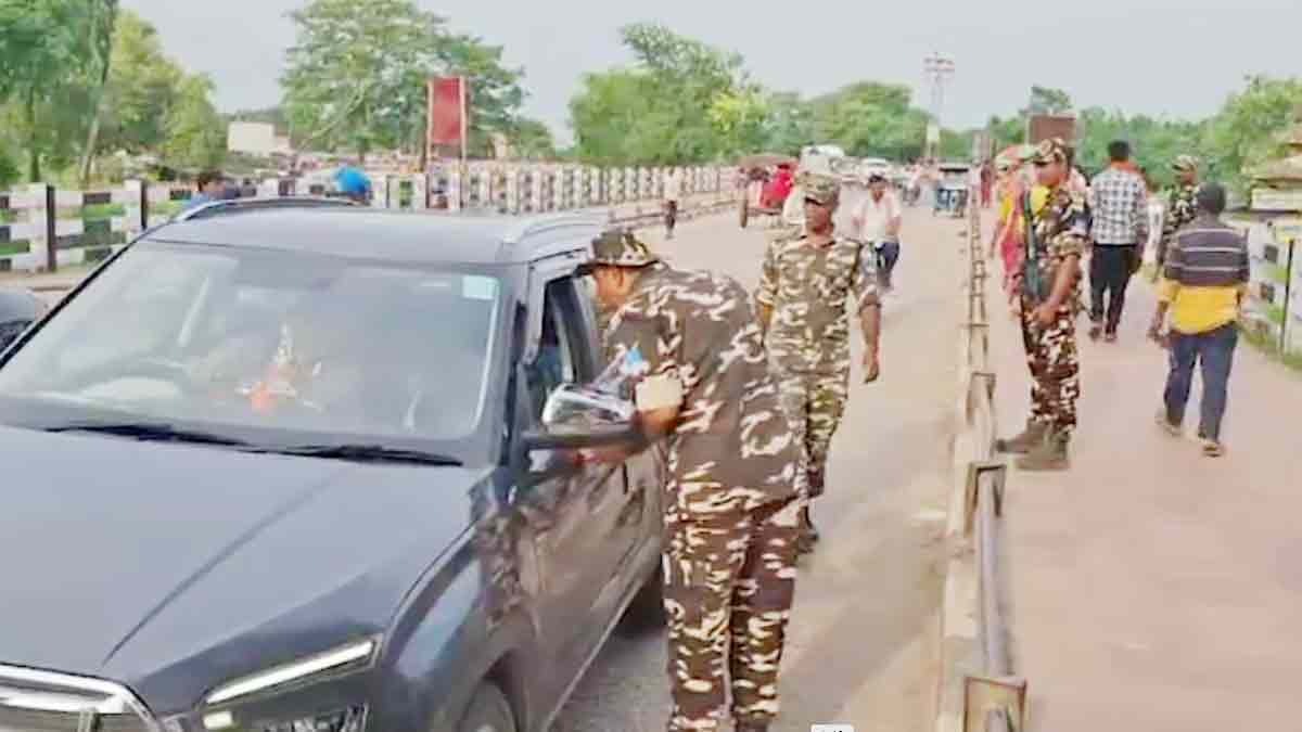 मोतिहारी में पुलिस हाई अलर्ट पर (Photo: Screengrab)