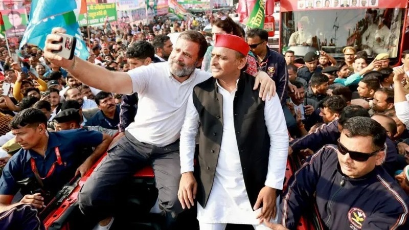 akhielsh yadav voter adhkahr yatra Rahul Gandhi tejashwi Yadav bihar