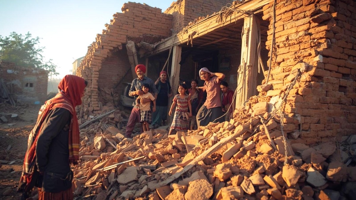 जर्जर मकान अचानक गिरा (Photo: AI-generated)
