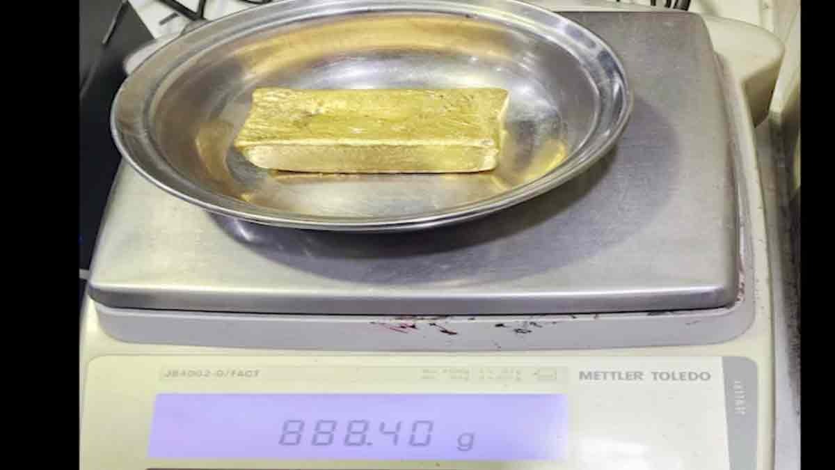 कस्टम विभाग ने पकड़ा 2.56 करोड़ का सोना (Photo: Atul Tiwari/ITG)
