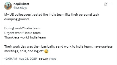अमेरिकी सहकर्मियों ने भारतीय टीम को बनाया 'डंपिंग ग्राउंड' , डेटा साइंटिस्ट की पोस्ट वायरल