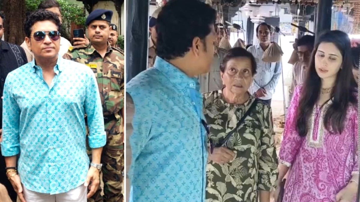 सचिन तेंदुलकर ने युवाओं के साथ तस्वीर खिंचवाई.(Photo:ITG)