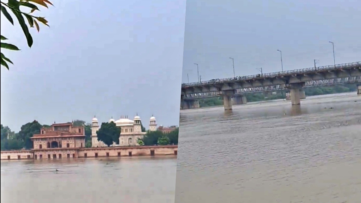 आगरा में उफान पर यमुना (Photo: Screengrab)