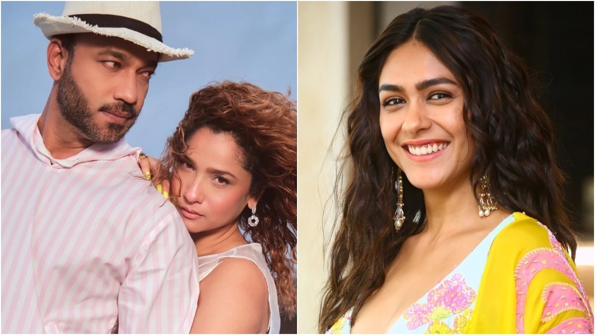 फिल्म रैप: अंकिता लोखंडे, विक्की जैन, मृणाल ठाकुर (Photo: Instagram @lokhandeankita @mrunalthakur)