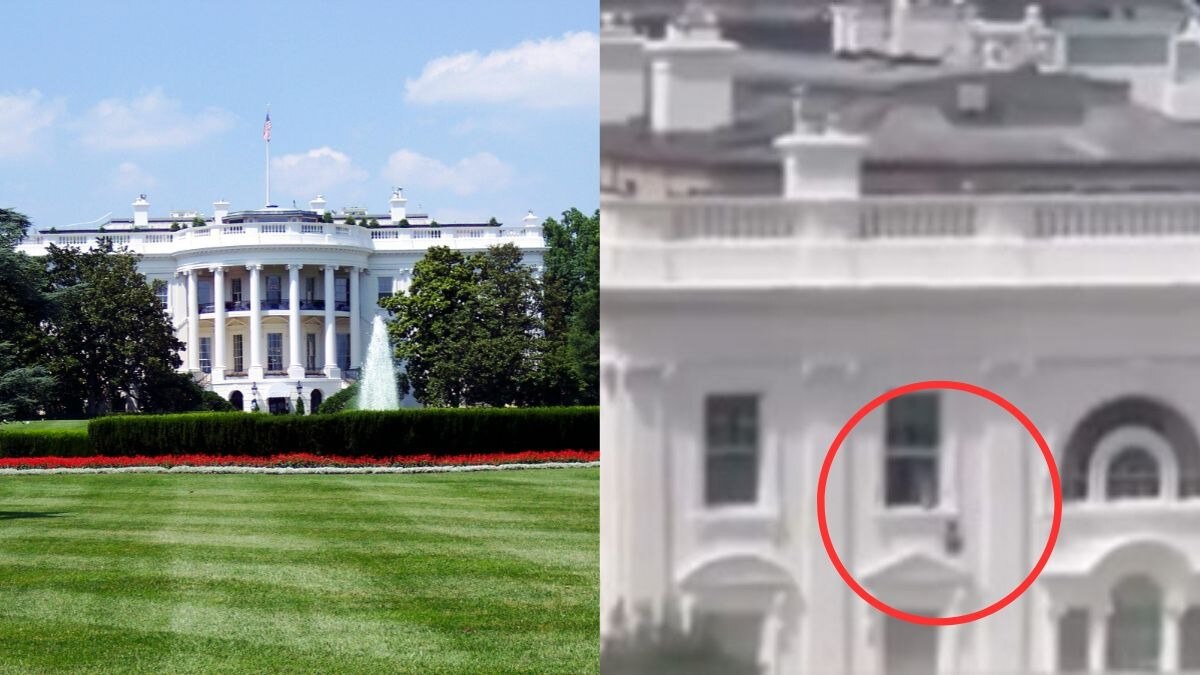 वीडियो कथित तौर पर पास के होटल वॉशिंगटन या किसी ऊंची इमारत से शूट हुआ-(Photo: Pexels / Image grab: X/@blackvaultcom)