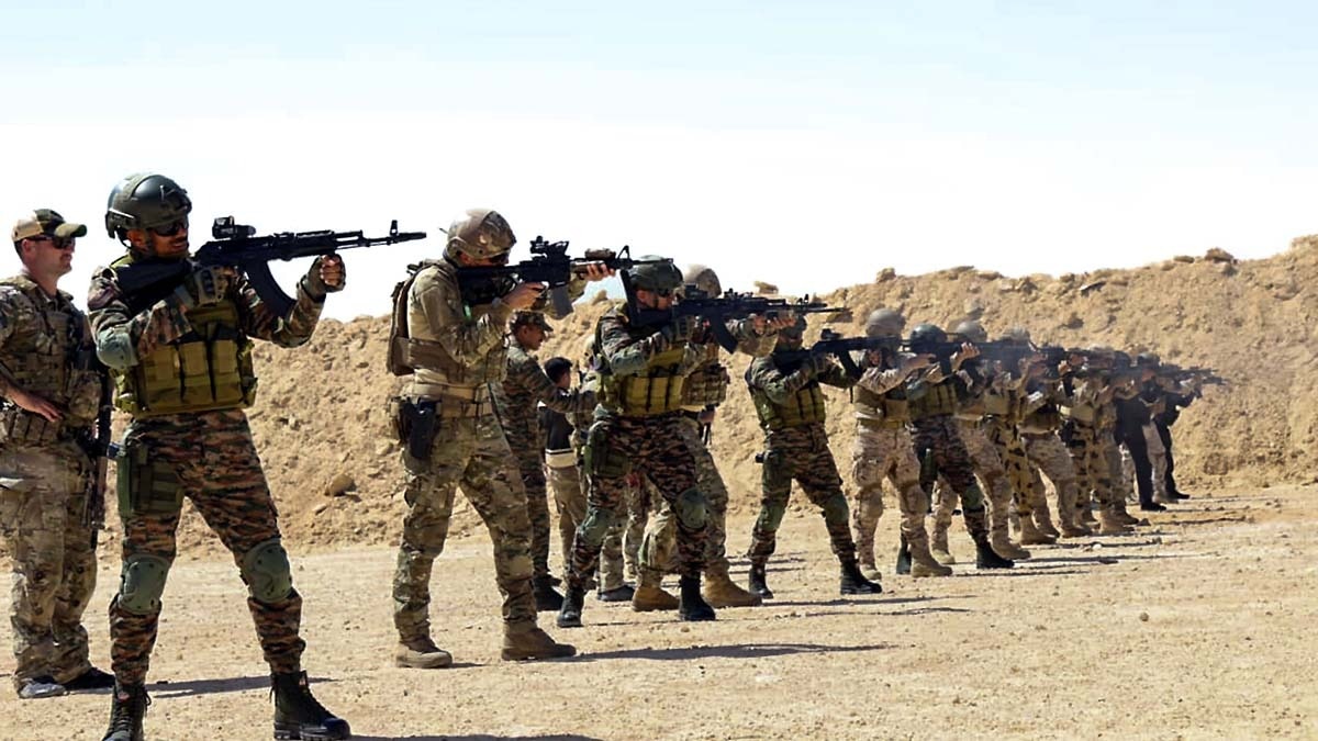 ब्राइट स्टार 2025 अभ्यास प्रैक्टिस करते भारत और अमेरिका के सैनिक. (Photo: PTI)