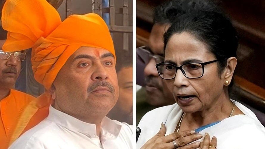 Shubhendu Adhikari and Mamata Banerjee.