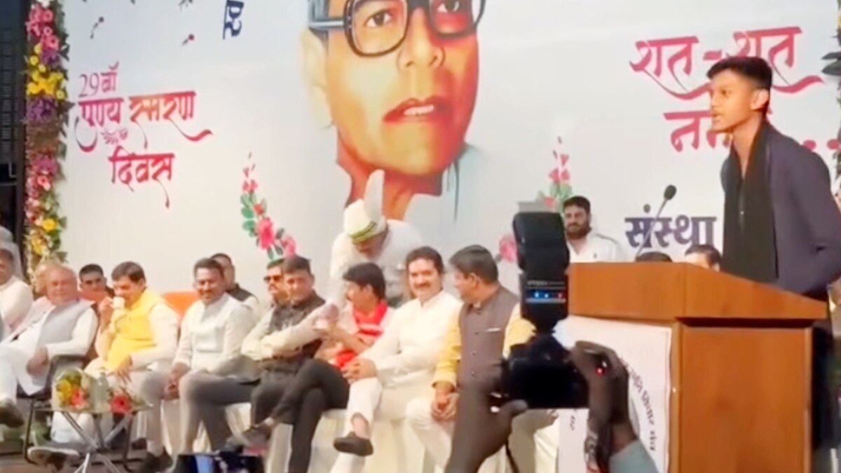 इंदौर मेयर के बेटे संघमित्र के भाषण की चर्चा.(Photo:Screengrab)