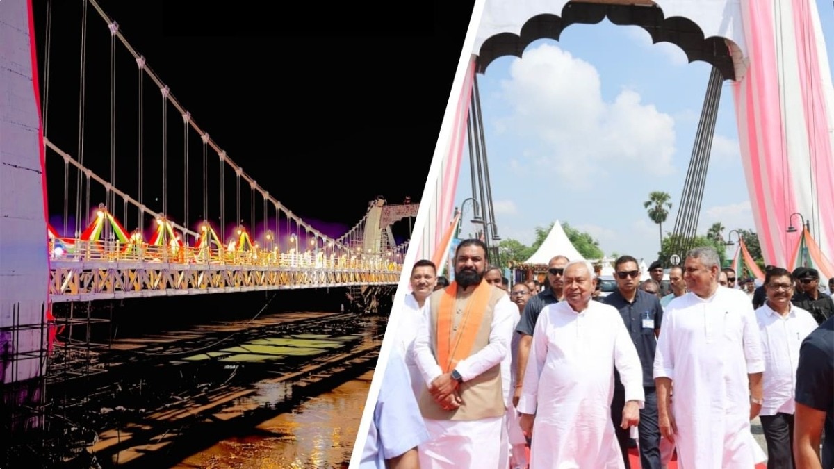 83 करोड़ की लागत से सस्पेंशन ब्रिज हुआ तैयार (Photo: X/@NitishKumar)