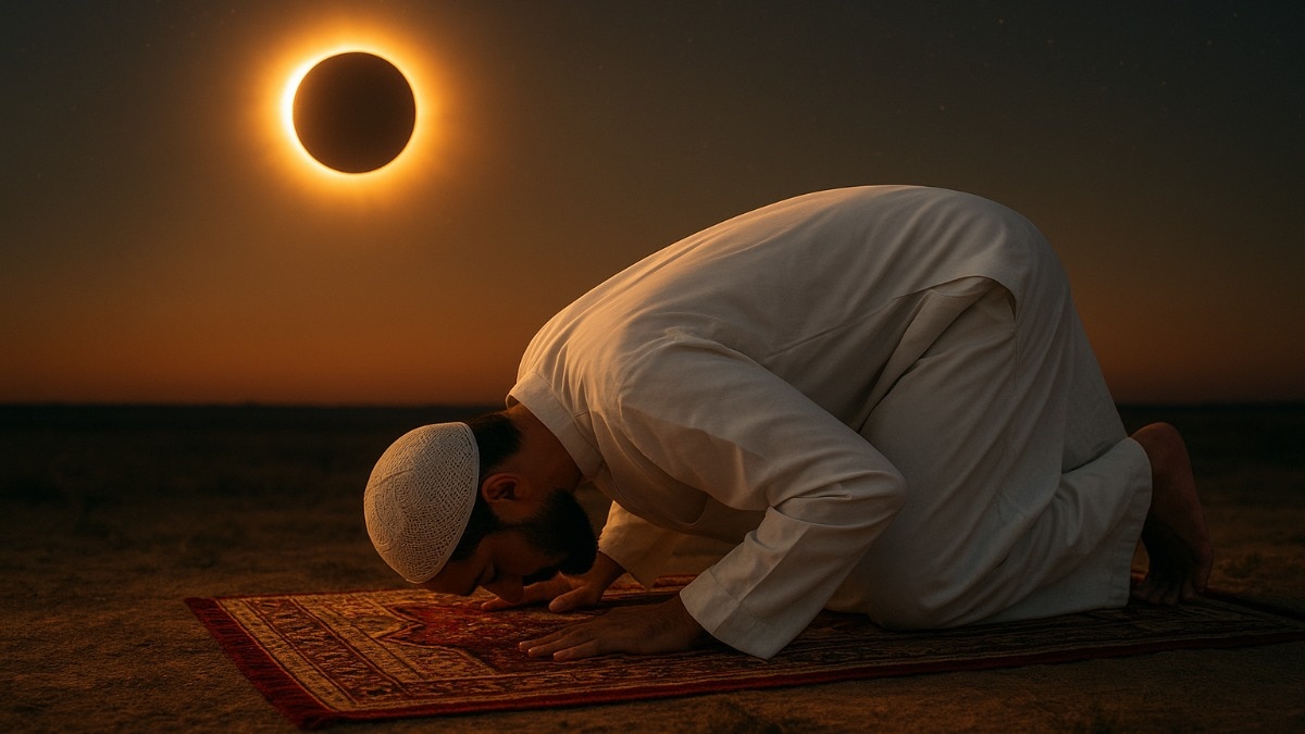 नमाज-ए-ग्रहण (Photo: AI Generated)