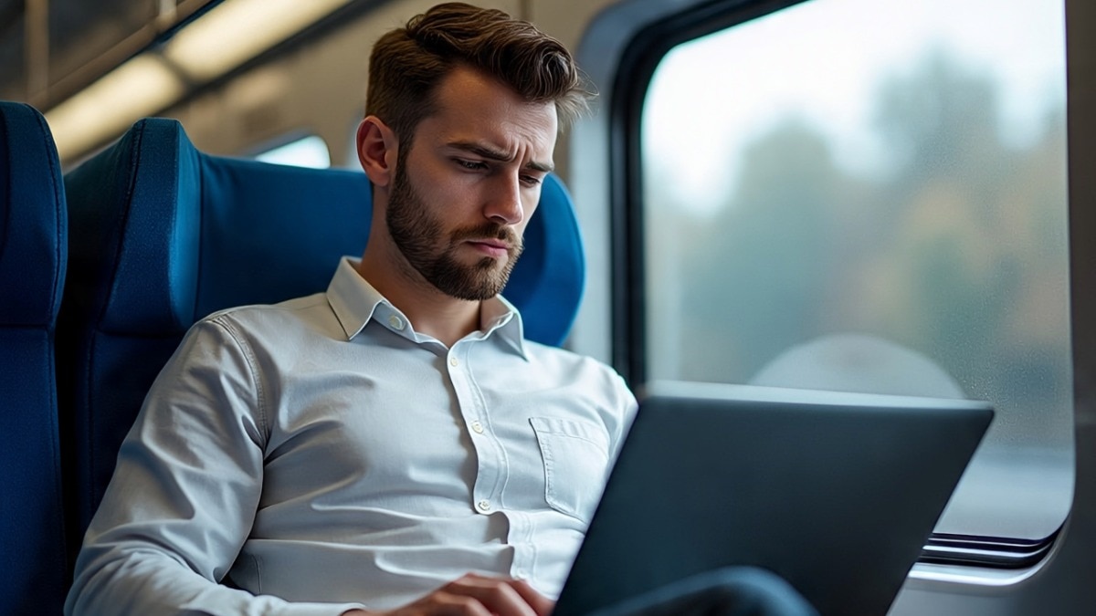 घर से काम करने वाले एक टेक प्रोफेशनल को ऑनलाइन मीटिंग के दौरान रंगे हाथों पकड़ा गया. ( Photo: AI Generated)