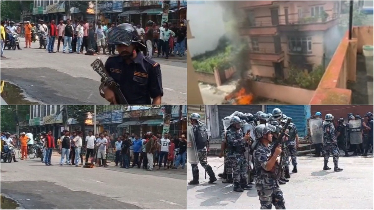 नेपाल से आई विरोध प्रदर्शन के दौरान हिंसा की तस्वीरें (Photo- Social Media)