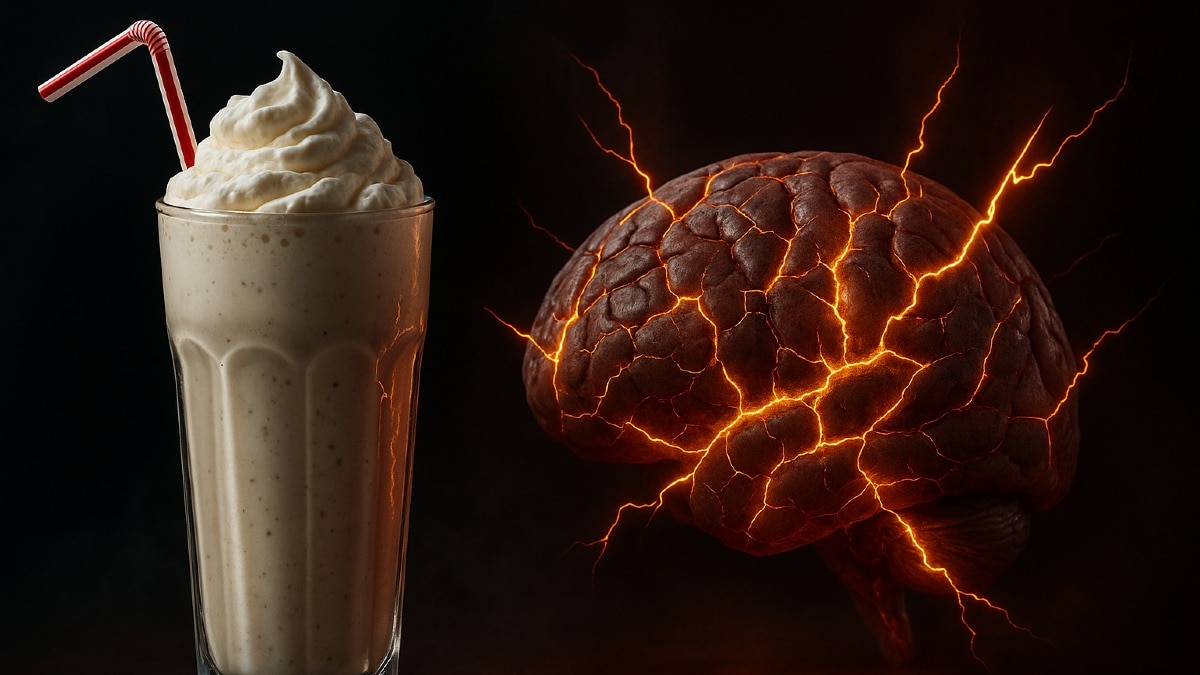 मिल्क शेक में हाई फैट होता है. (Photo: Ai Generated)