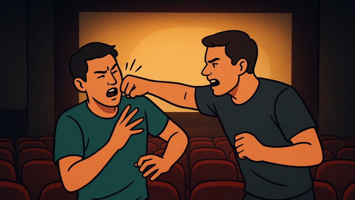 पालघर में थिएटर में मारपीट की घटना सामने आई. (Photo: AI-generated)