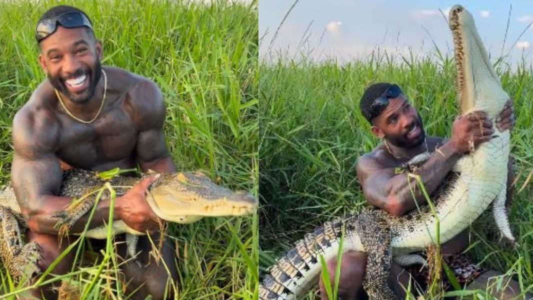यह वीडियो इंस्टाग्राम पर वायरल हो रहा है, जिसमें माइक होल्स्टन नंगे हाथों से मगरमच्छ पकड़कर बाद में उसे छोड़ देता है. (Photo: Instagram/@therealtarzann)