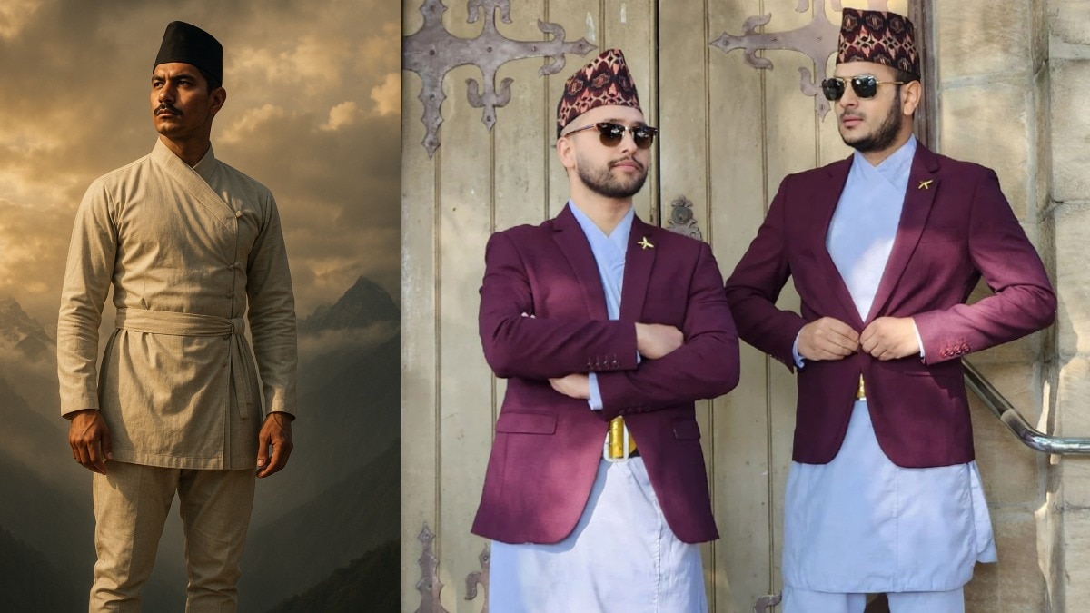 दौरा सुरुवाल नेपाल की पारंपरिक पोशाक है. (Photo: House Of Nepal)