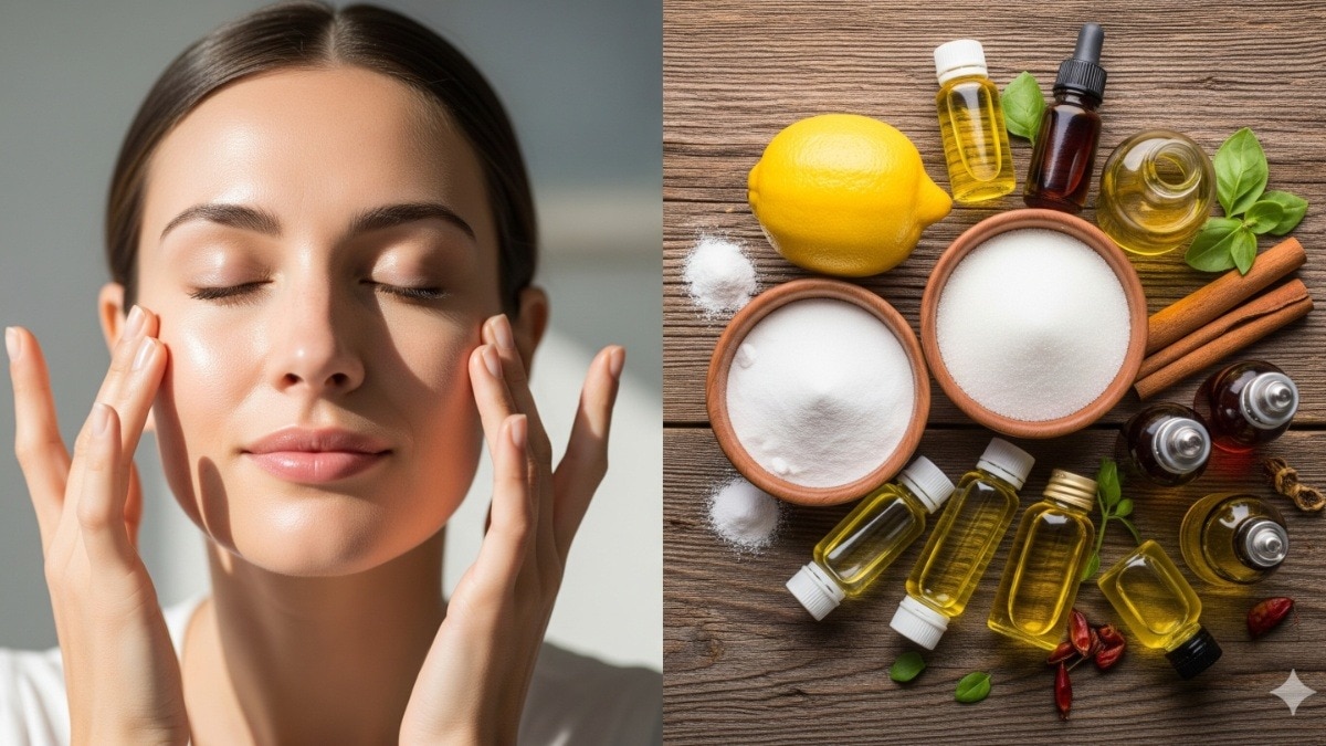 कुछ नेचुरल चीजें सीधे चेहरे पर लगाने से स्किन को मुहांसों से भर सकता है. (Photo: AI Generated) 